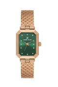 Daniel Klein Dark Green Pink Rosegold Wrist Watch for Women DK.1.14178-6