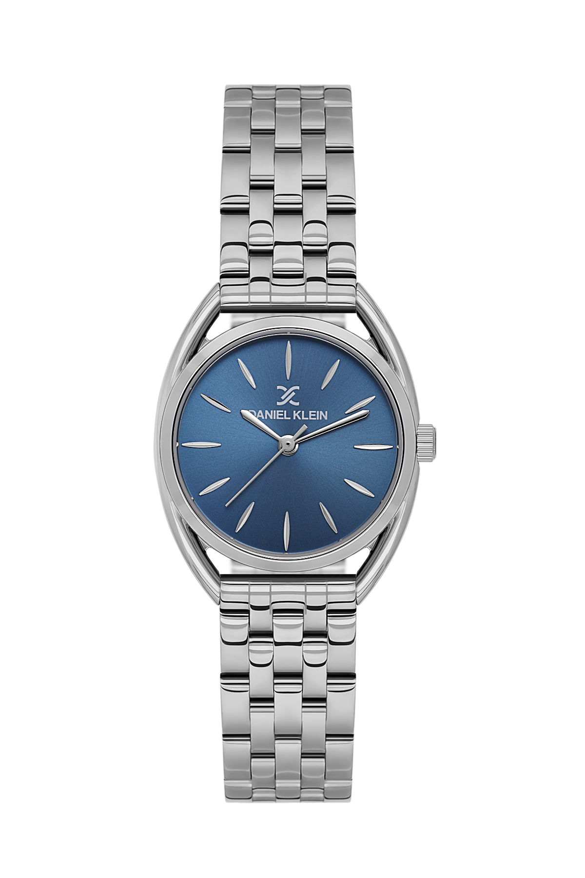 Daniel Klein Blue IP Silver Wrist Watch for Women DK.1.14180-2