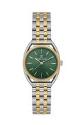 Daniel Klein Dark Green IP Silver/Gold Wrist Watch for Women DK.1.14180-5