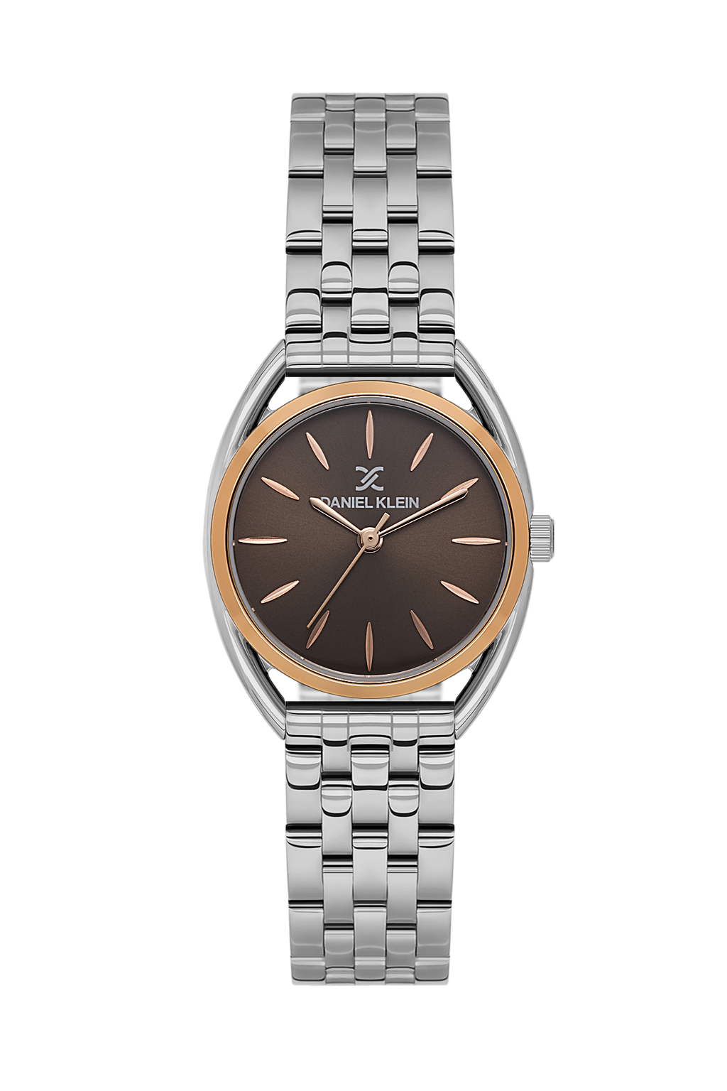Daniel Klein Dark Brown Pink Rosegold Wrist Watch for Women DK.1.14180-7
