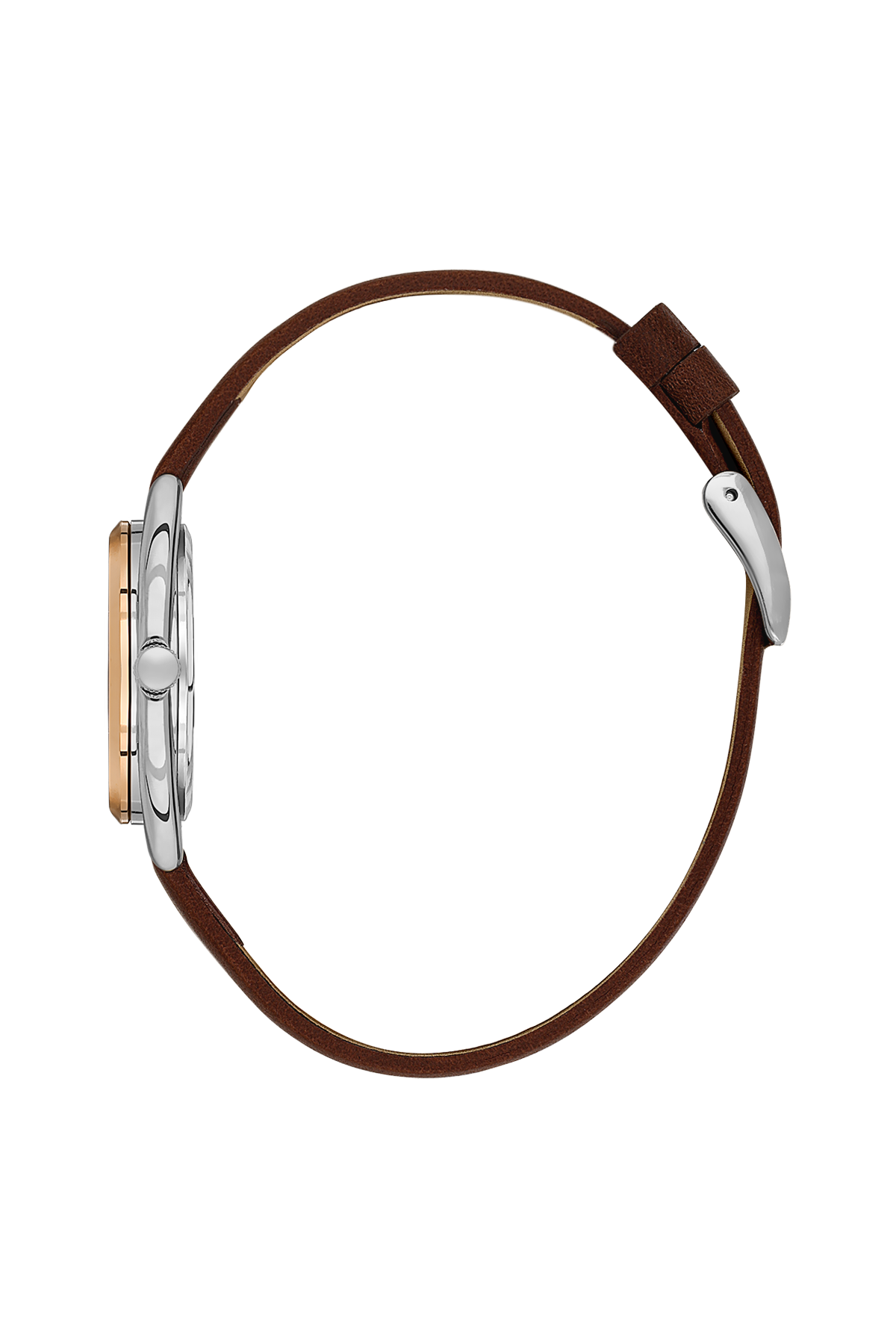 Daniel Klein Silver Pink Rosegold Leather Wrist Watch for Women DK.1.14181-5