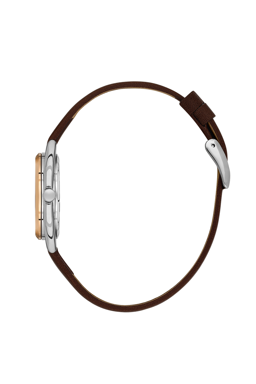 Daniel Klein Blue Pink Rosegold Leather Wrist Watch for Women DK.1.14181-6
