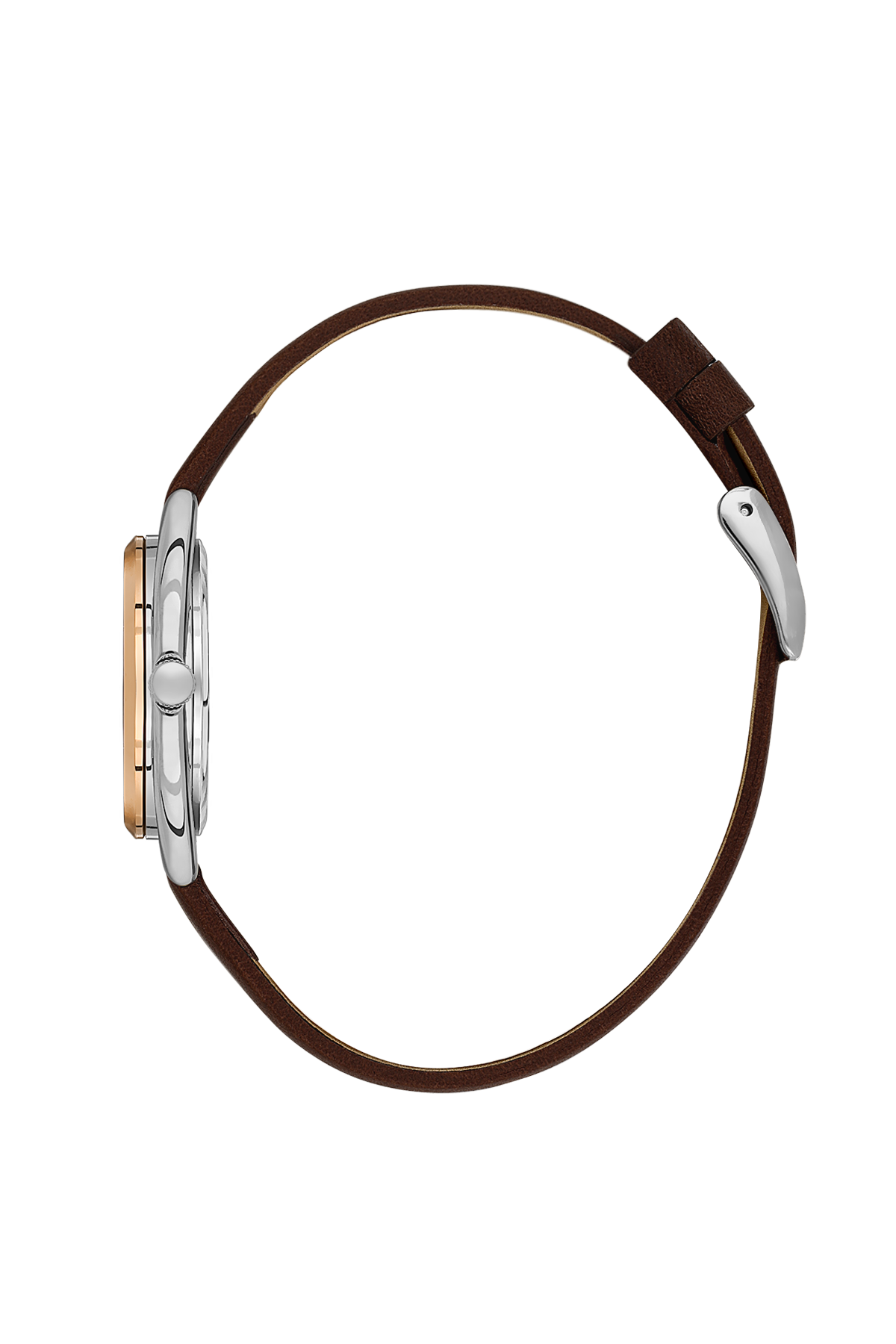 Daniel Klein Blue Pink Rosegold Leather Wrist Watch for Women DK.1.14181-6