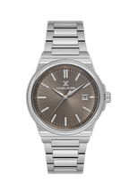 Daniel Klein Warm Gray IP Silver Date Wrist Watch for Men DK.1.14194-4