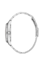 Daniel Klein Gun IP Silver Day Date Wrist Watch for Men DK.1.14197-2