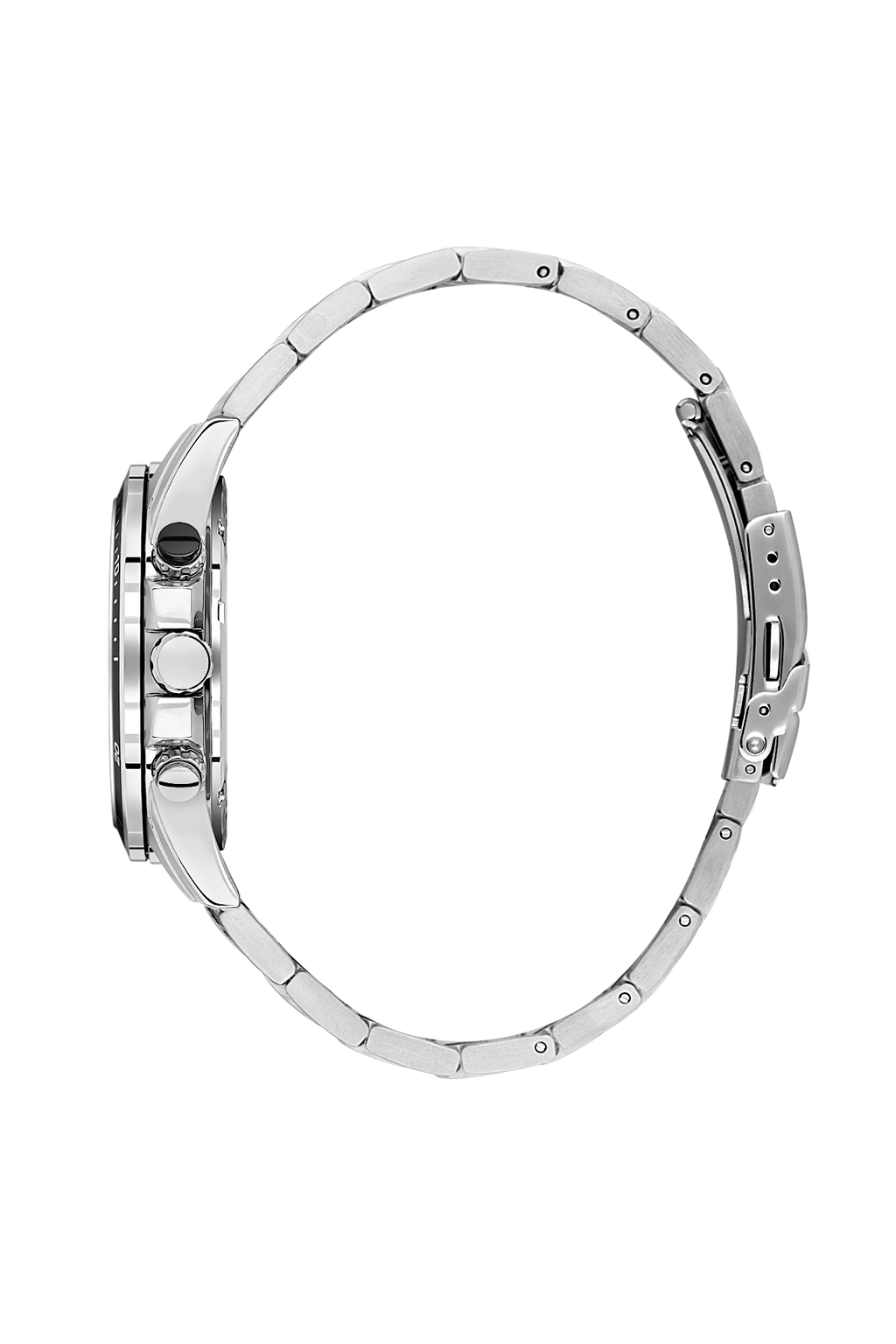 Daniel Klein Gun Black IP Silver Dual Time Wrist Watch for Men DK.1.14247-2