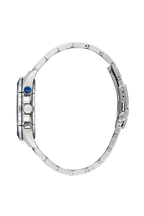 Daniel Klein Blue IP Silver Dual Time Wrist Watch for Men DK.1.14247-3