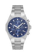 Daniel Klein Dark Blue IP Silver Multifunction Wrist Watch for Men DK.1.14257-2