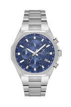 Daniel Klein Dark Blue IP Silver Multifunction Wrist Watch for Men DK.1.14257-2