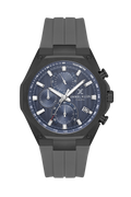 Daniel Klein Blue IP Gun Silicone Multifunction Watch for Men DK.1.14258-6