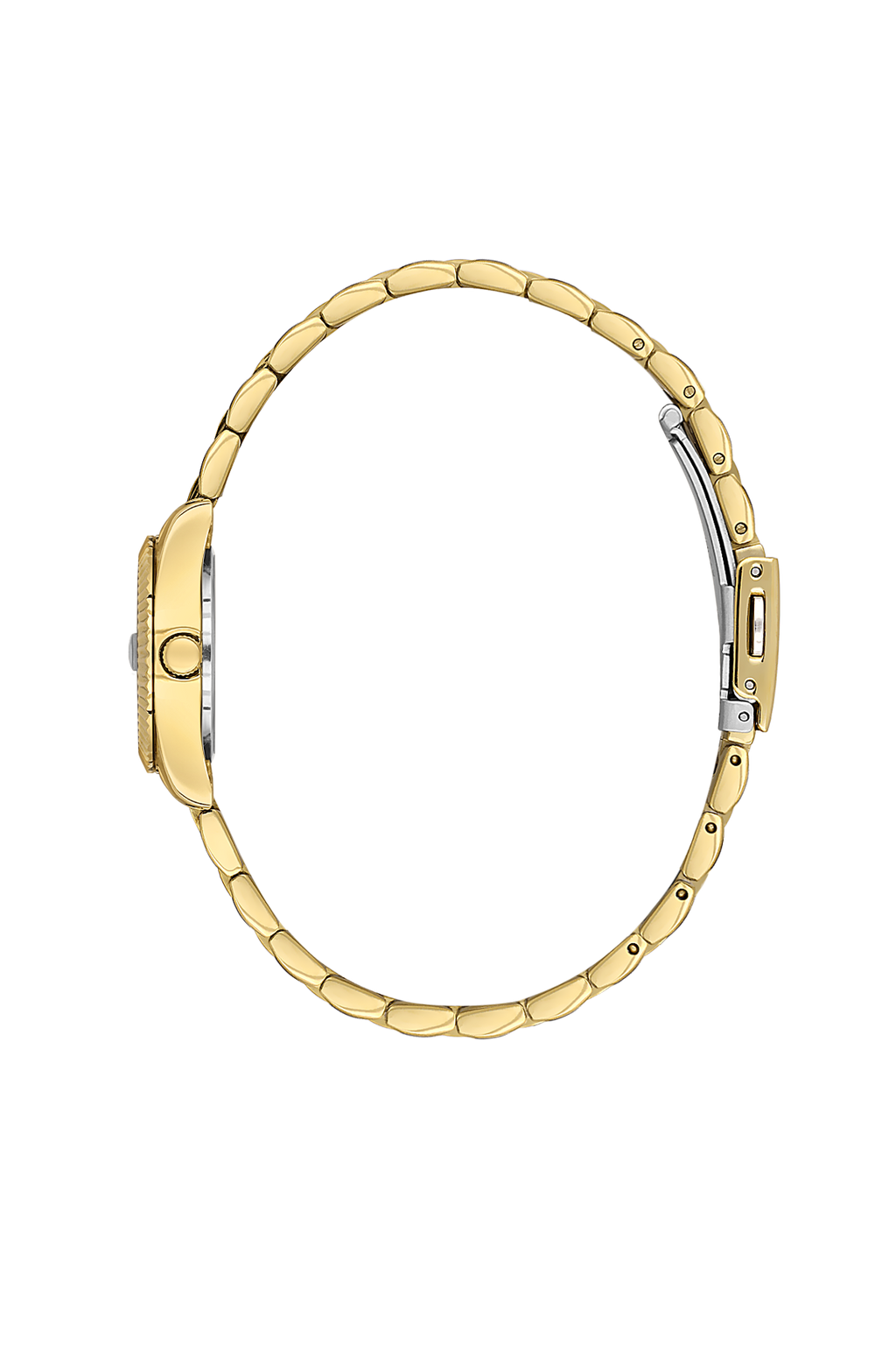 Daniel Klein Silver IP Gold Date Wrist Watch for Women DK.1.14276-5