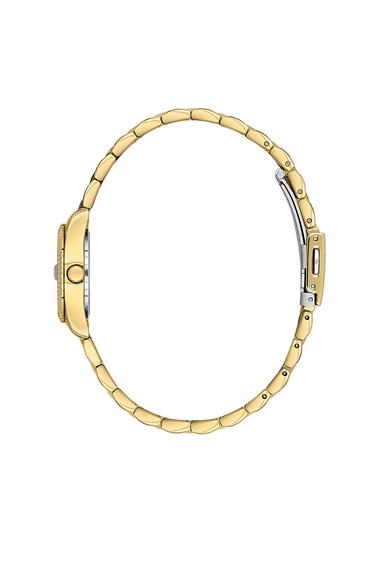 Daniel Klein Silver IP Gold Date Wrist Watch for Women DK.1.14276-5