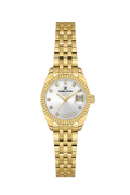 Daniel Klein Silver IP Gold Date Wrist Watch for Women DK.1.14276-5