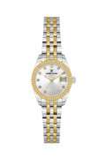 Daniel Klein Silver IP Silver/Gold Date Wrist Watch for Women DK.1.14276-6