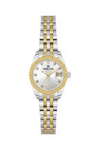 Daniel Klein Silver IP Silver/Gold Date Wrist Watch for Women DK.1.14276-6