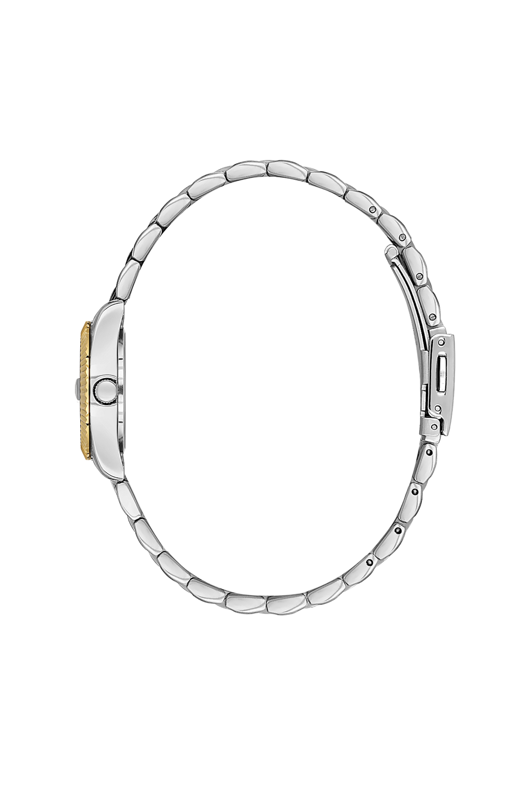 Daniel Klein Silver IP Silver/Gold Date Wrist Watch for Women DK.1.14276-6