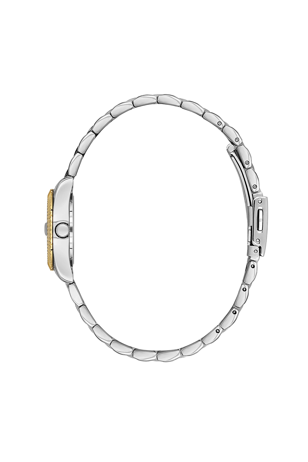 Daniel Klein Silver IP Silver/Gold Date Wrist Watch for Women DK.1.14276-6