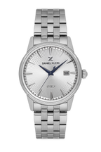 Daniel Klein Silver IP Silver Date Wrist Watch for Men DK.1.14286-1