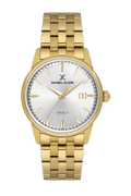 Daniel Klein Silver IP Gold Date Wrist Watch for Men DK.1.14286-5