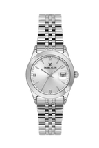 Daniel Klein Silver IP Silver Date Wrist Watch for Women DK.6.14183-1