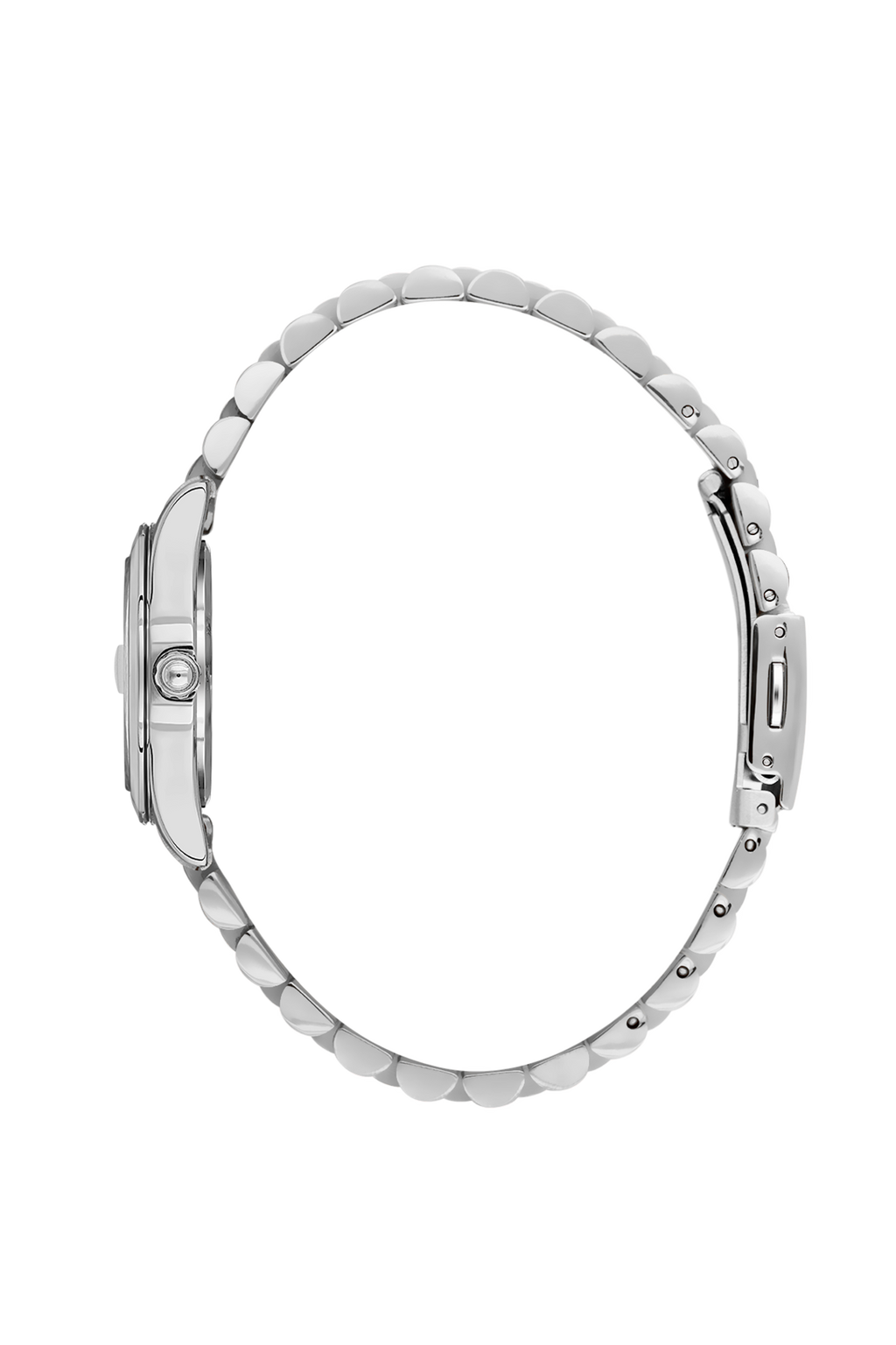 Daniel Klein Silver IP Silver Date Wrist Watch for Women DK.6.14183-1
