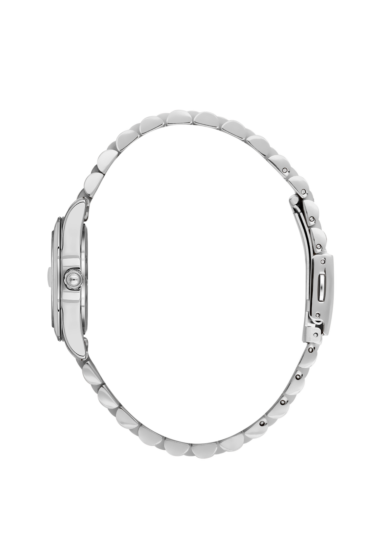 Daniel Klein Silver IP Silver Date Wrist Watch for Women DK.6.14183-1