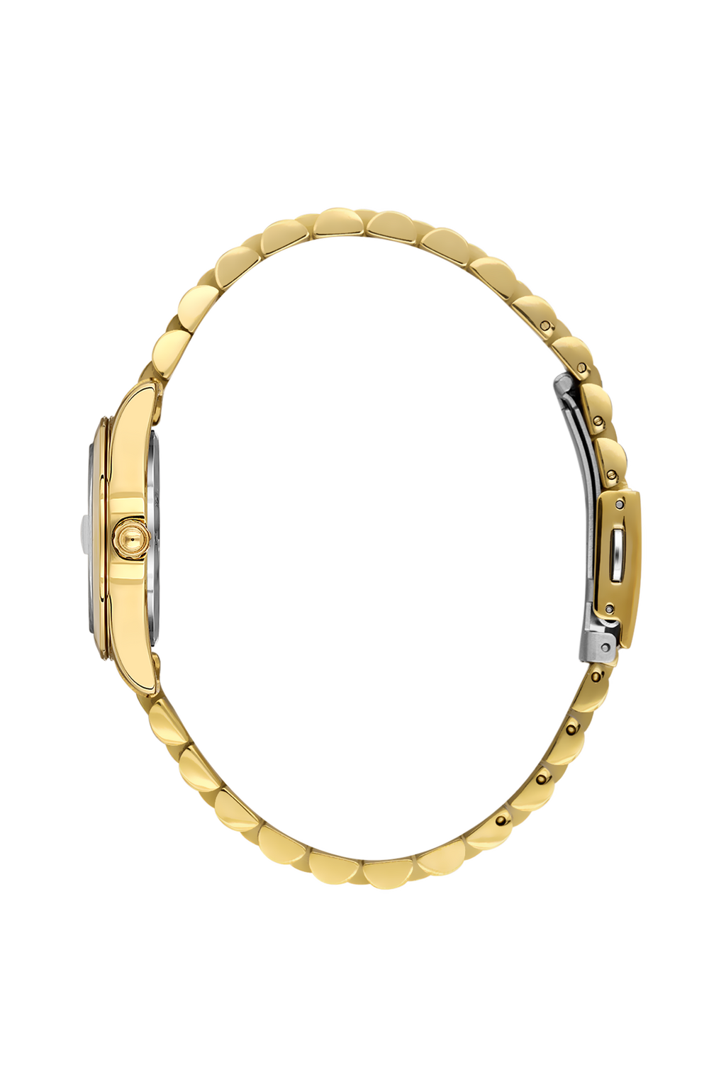 Daniel Klein Silver IP Gold Date Wrist Watch for Women DK.6.14183-2