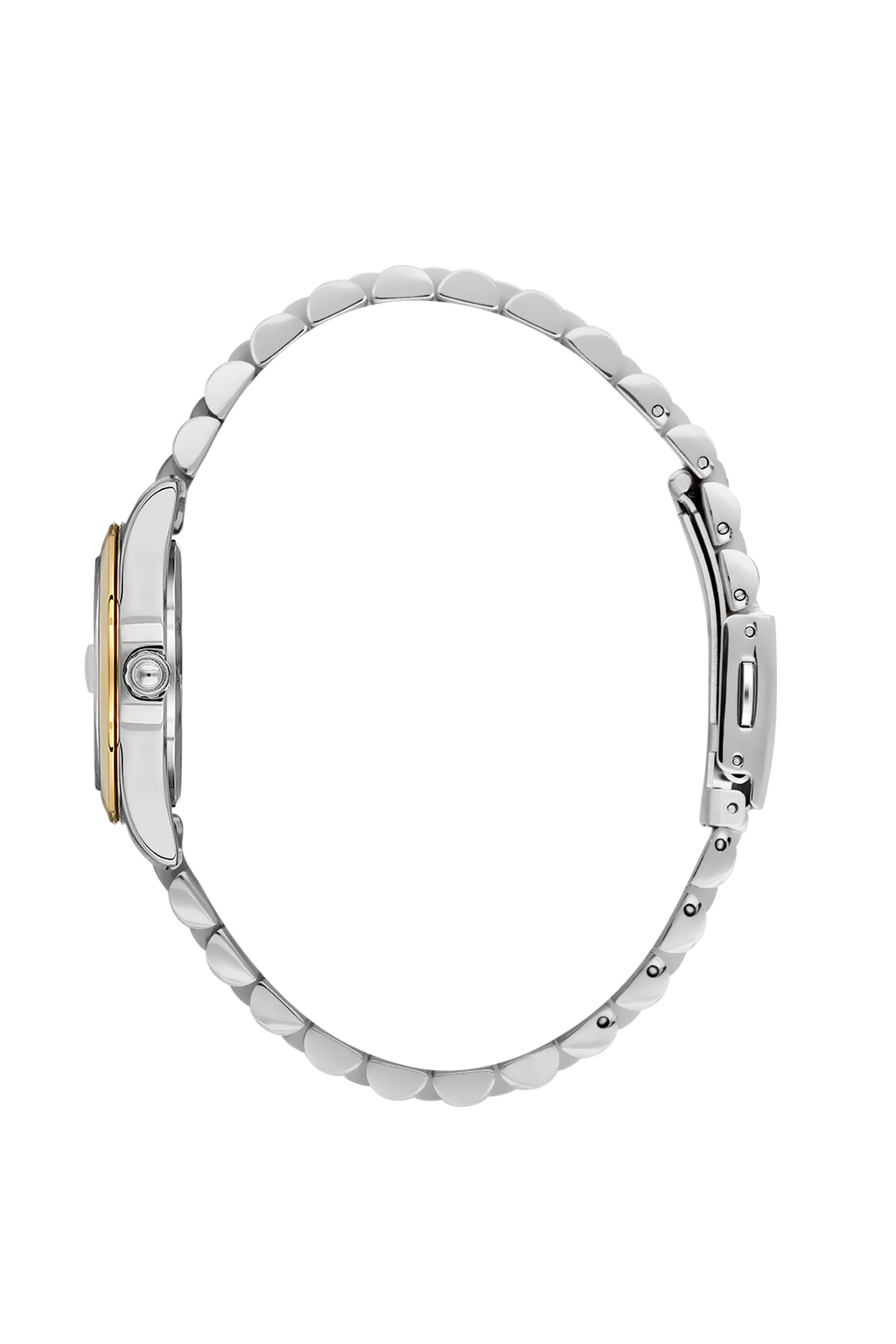 Daniel Klein Silver IP Silver/Gold Date Wrist Watch for Women DK.6.14183-3