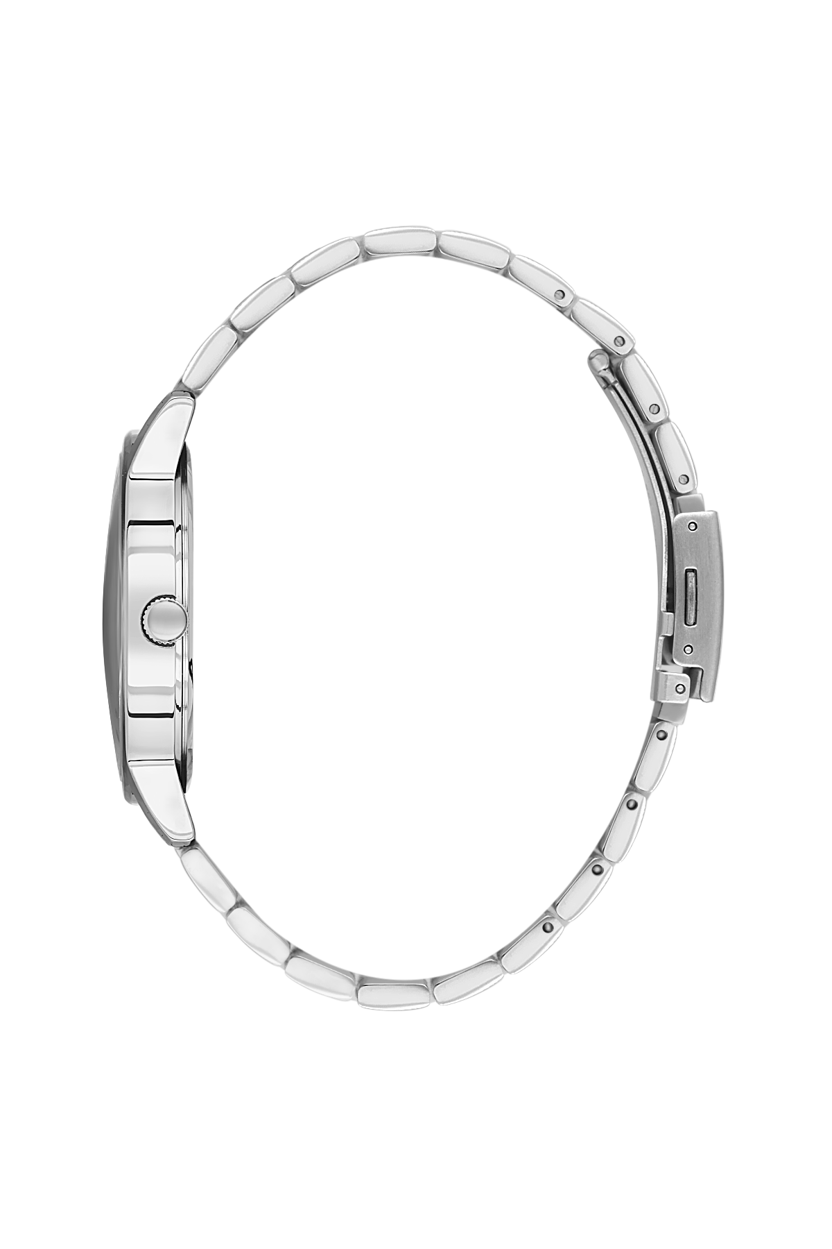 Daniel Klein Gun Black IP Silver Day Date Watch for Men DK.6.14203-2