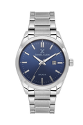 Daniel Klein Blue IP Silver Date Wrist Watch for Men DK.6.14273-3