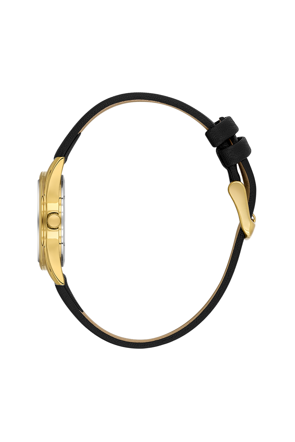 Daniel Klein Silver IP Gold Leather Wrist Watch for Women DK.6.14274-4
