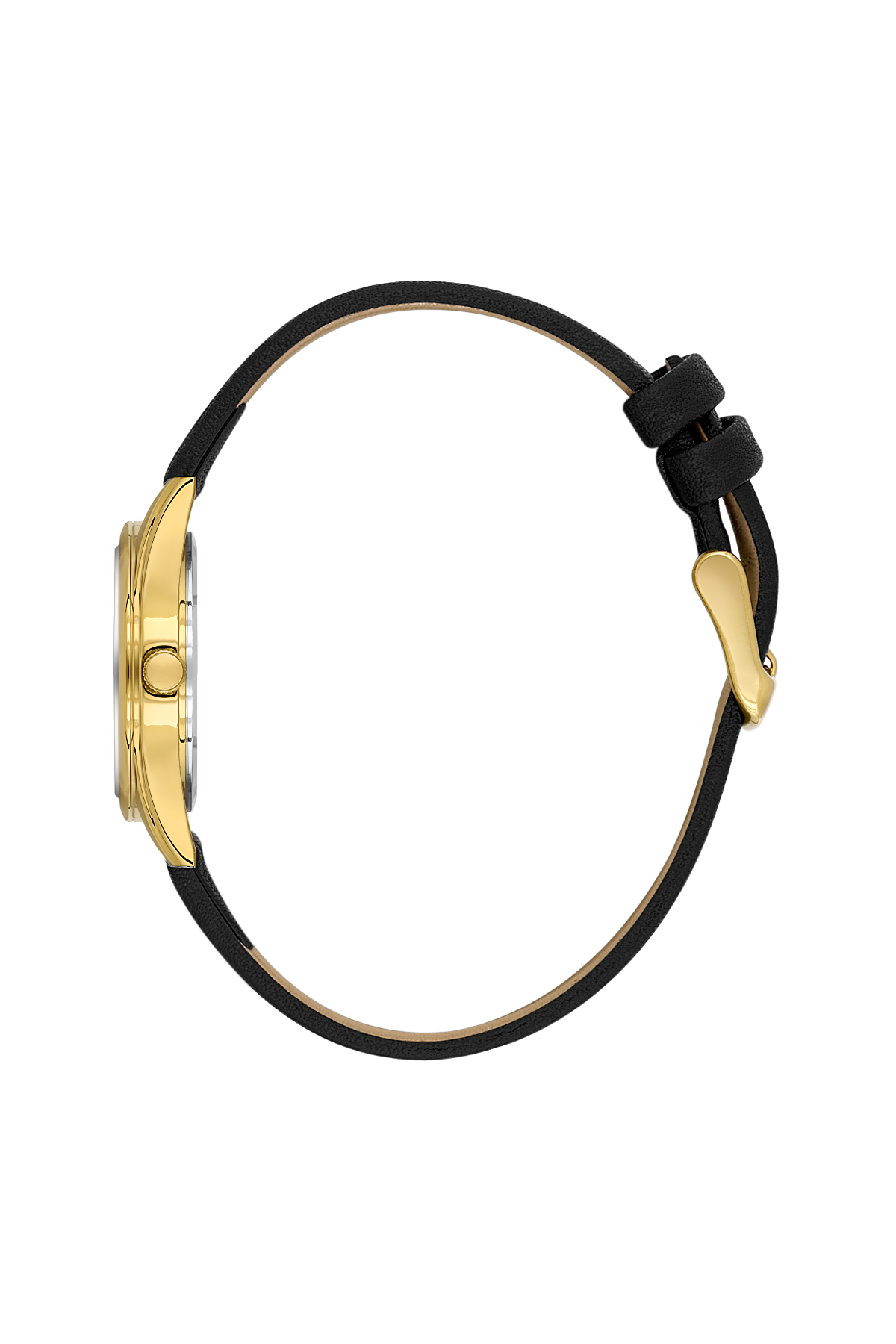 Daniel Klein Silver IP Gold Leather Wrist Watch for Women DK.6.14274-4