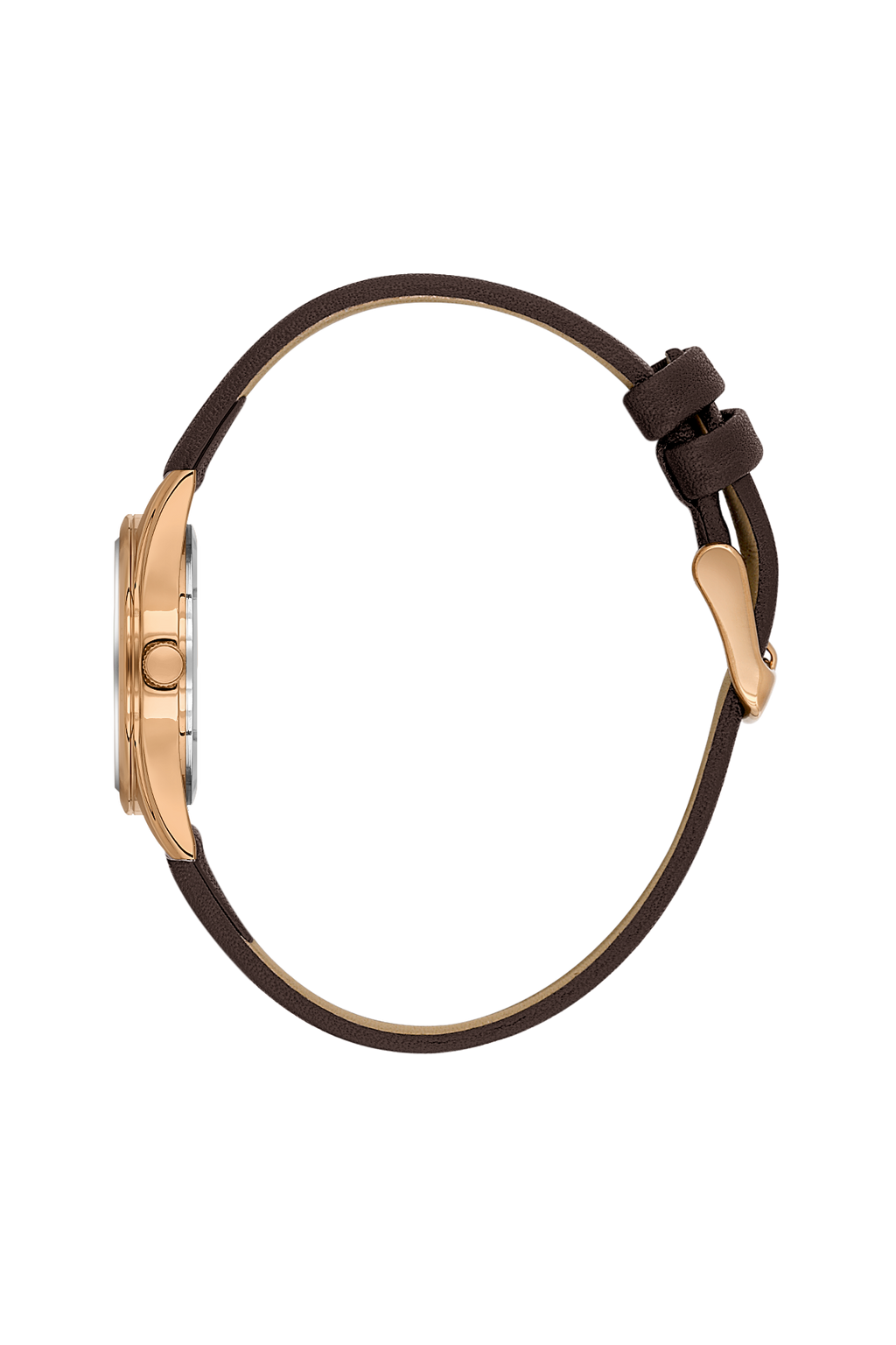 Daniel Klein Silver IP Rosegold Leather Wrist Watch for Women DK.6.14274-5