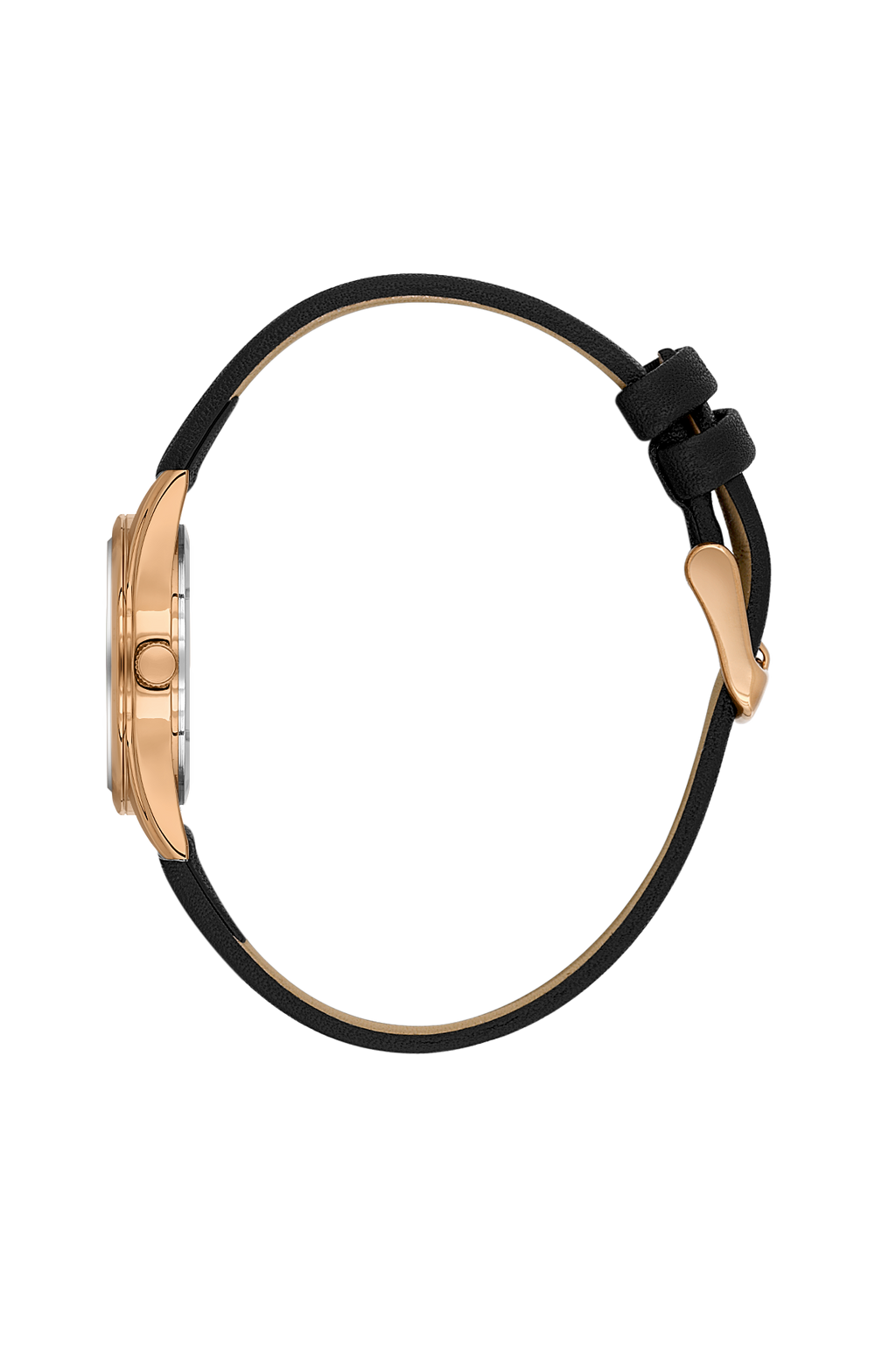 Daniel Klein Silver IP Rosegold Leather Wrist Watch for Women DK.6.14274-8