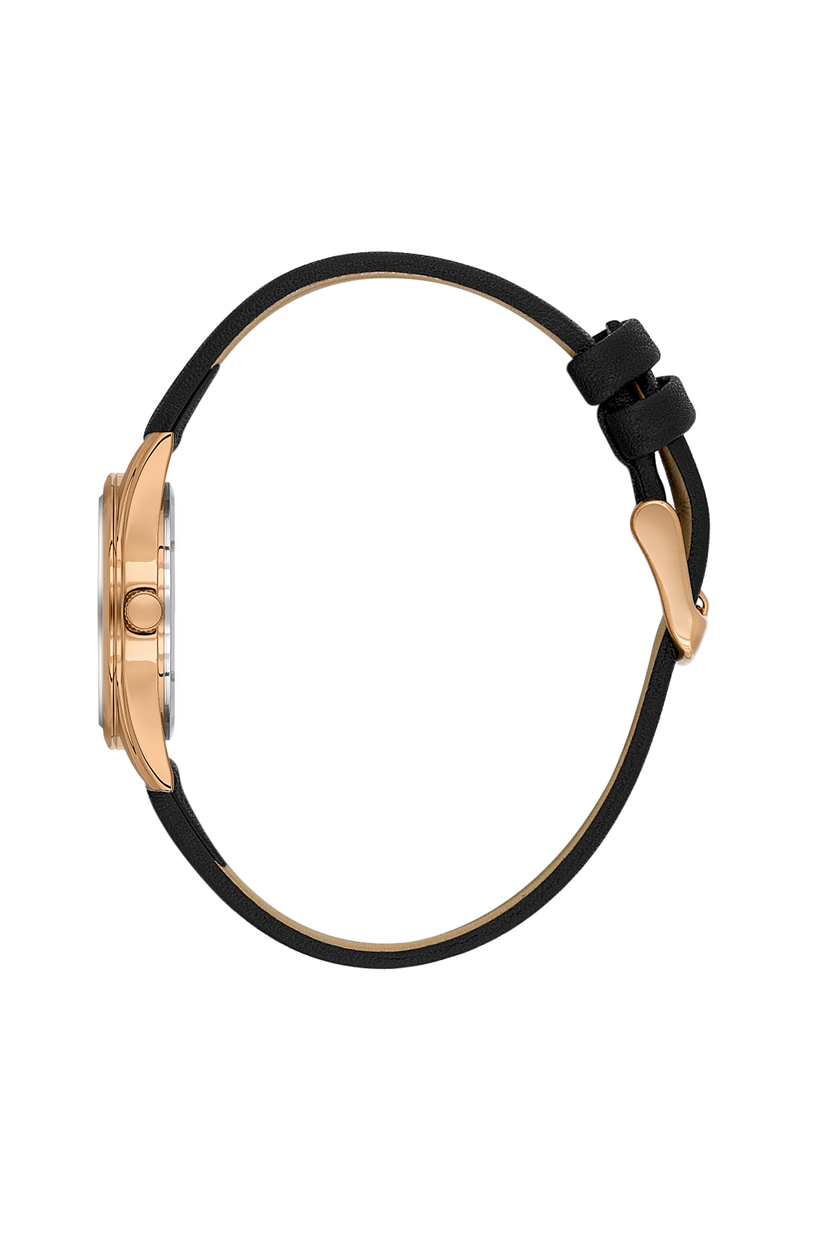 Daniel Klein Silver IP Rosegold Leather Wrist Watch for Women DK.6.14274-8