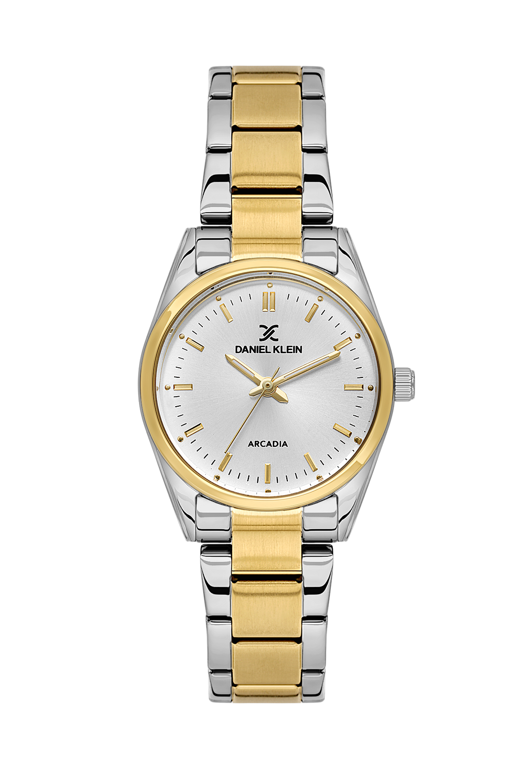 Daniel Klein Silver IP Silver/Gold Wrist Watch for Women DK.6.14275-3