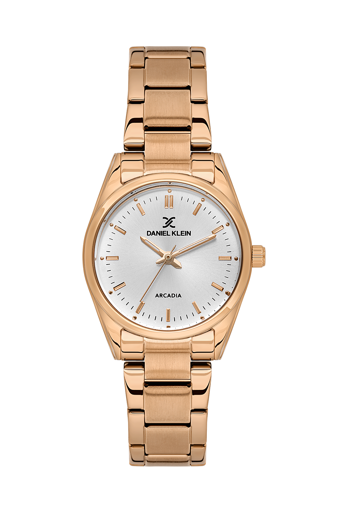 Daniel Klein Silver Pink Rosegold Wrist Watch for Women DK.6.14275-4