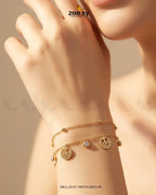Double Row Tree Medallion Bracelet