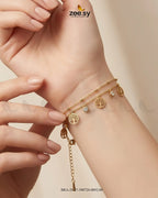 Double Row Tree Medallion Bracelet