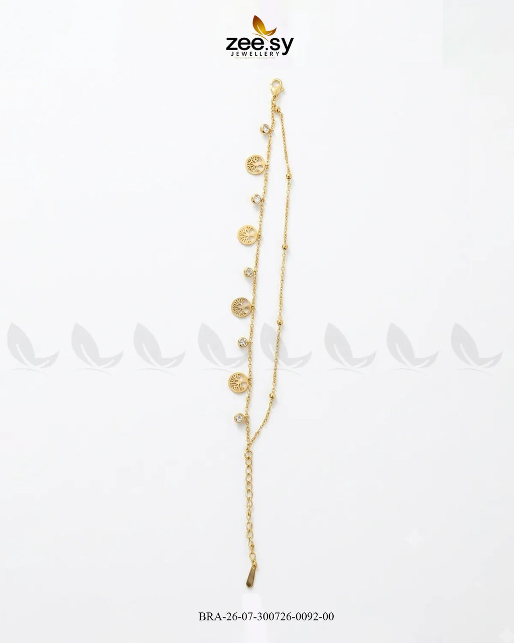 Double Row Tree Medallion Bracelet