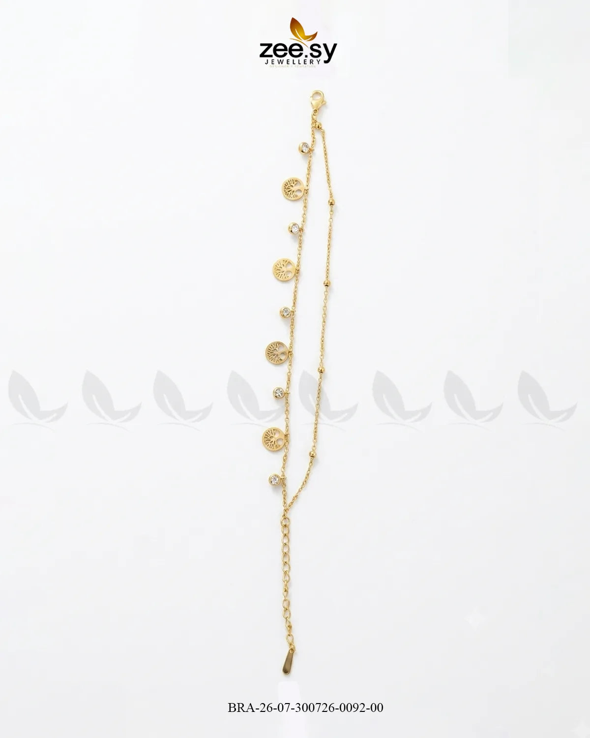 Double Row Tree Medallion Bracelet
