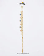 Double Layered Gemstone Drop Bracelet