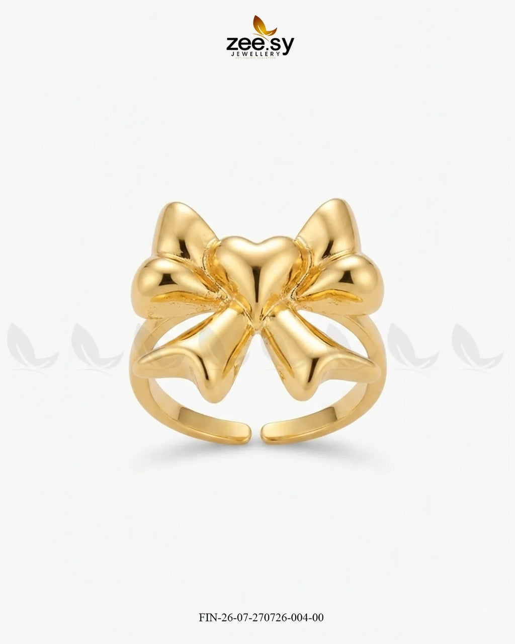 Elegance Curved Bowknot Cocktail Ring