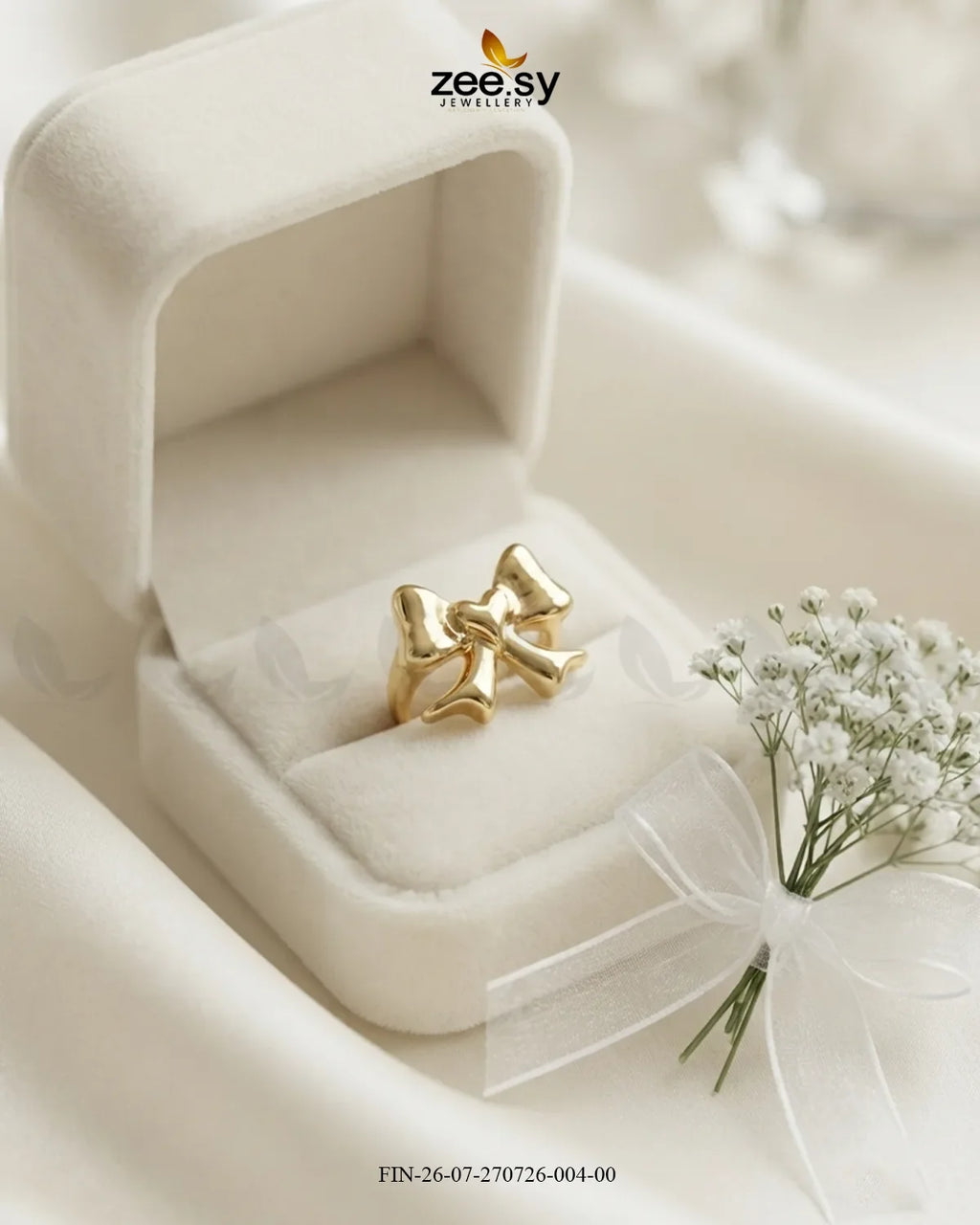 Elegance Curved Bowknot Cocktail Ring