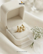 Elegance Curved Bowknot Cocktail Ring