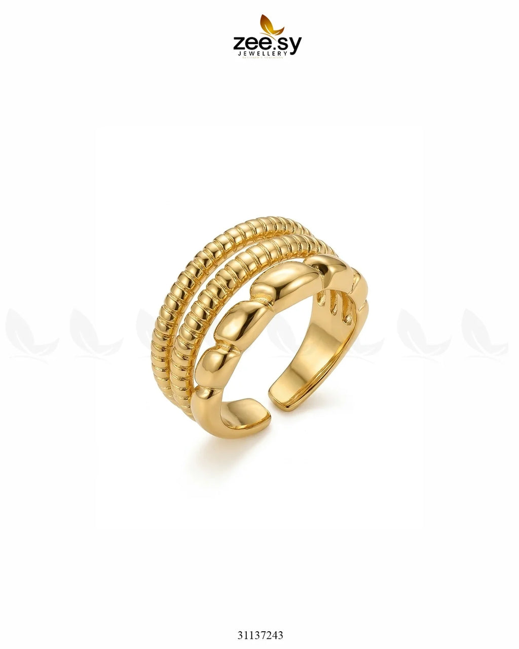 Elegant Sculpted Liquid Ring