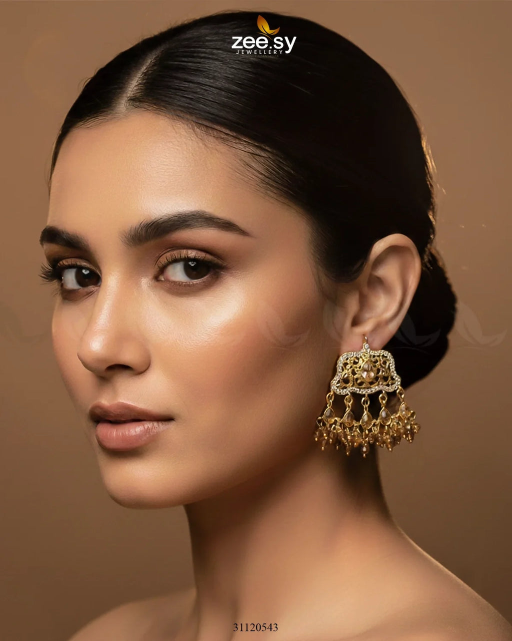 Elegant Tassel Moti Work Earrings
