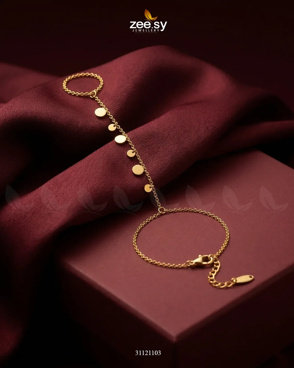 Floating Droplet Hand Bracelet
