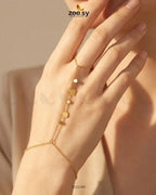 Floating Droplet Hand Bracelet