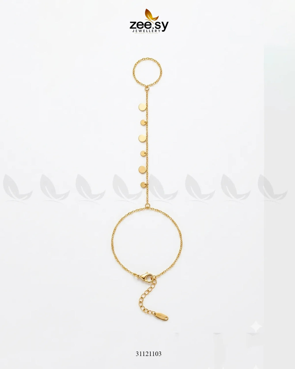 Floating Droplet Hand Bracelet